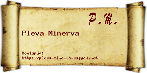 Pleva Minerva névjegykártya